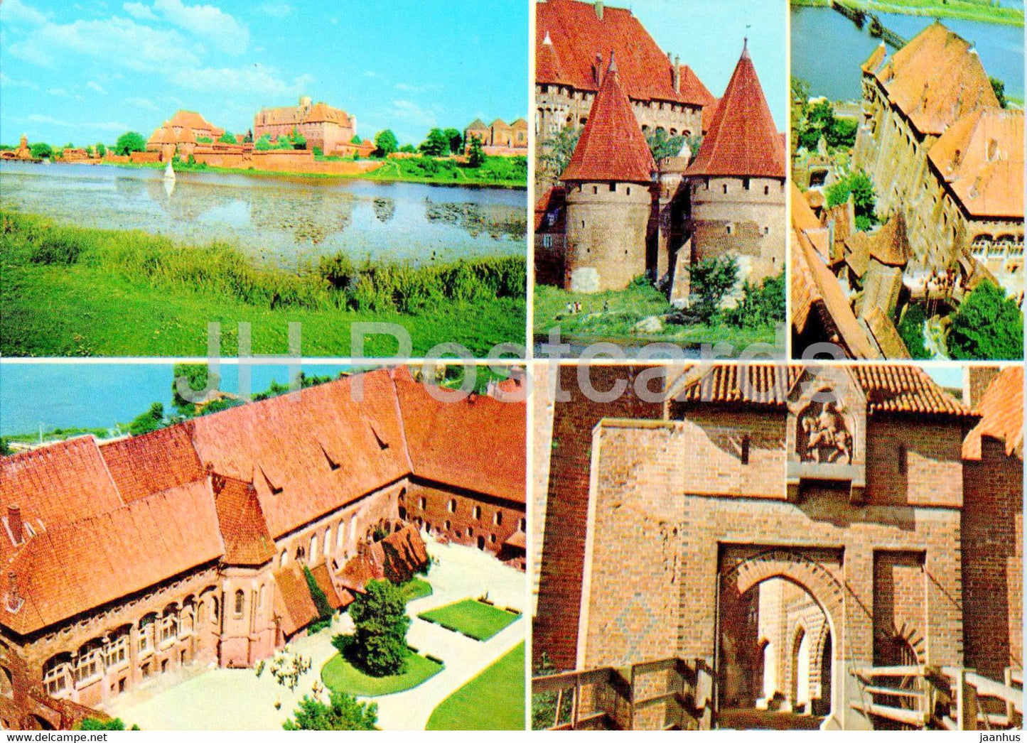 Malbork - Zespol zamku pokrzyzackiego - Teutonic castle complex - multiview - Poland - unused - JH Postcards