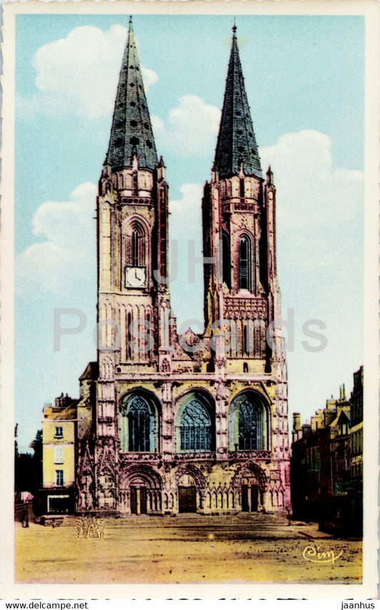 St Lo - Manche - La Cathedrale - old postcard - France - unused - JH Postcards