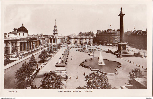 London - Trafalgar Square - 10488 - old postcard - England - United Kingdom - unused - JH Postcards