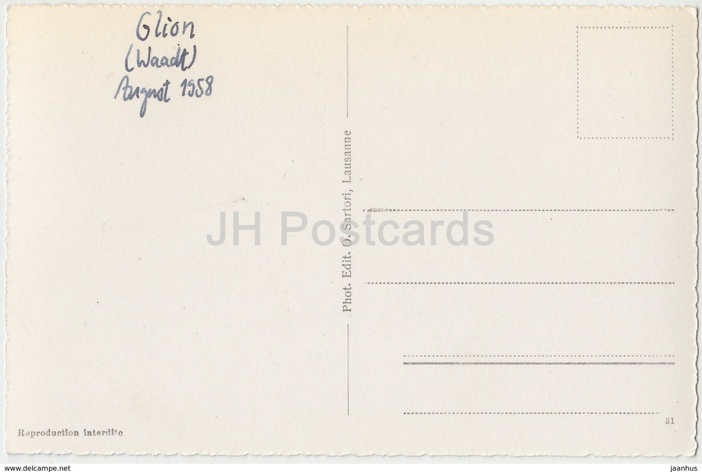 Glion - Lac Leman et Gramont - 4461 - Switzerland - 1958 - used