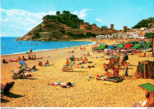 Costa Brava - Tossa de Mar - Vista parcial - beach - 1776 - Spain - unused - JH Postcards