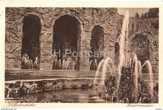 Wilhelmshohe - Vexierwasser - Grusse aus dem Residenz Cafe - old postcard - 1922 - Germany - used - JH Postcards