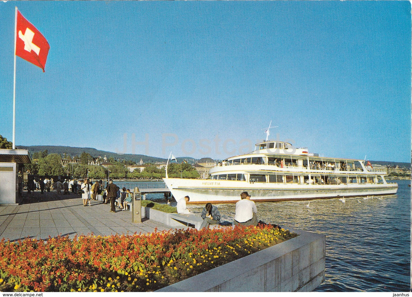 Zurich - Schiffstation Burkliplats - ship - MS Helvetia - special seal - 1997 - Switzerland - used - JH Postcards