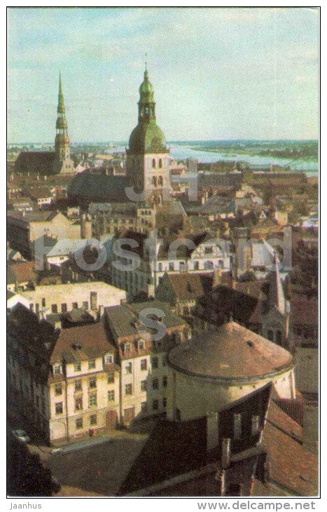 Panoramic view of Old Riga - Riga - Old Town - 1977 - Latvia USSR - unused - JH Postcards