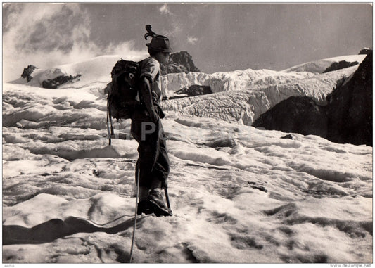 Alps - alpinist - mountain - Italia - Italy - unused - JH Postcards