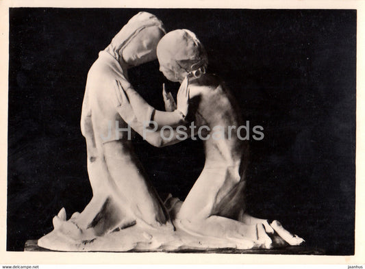 sculpture by Ruth Schaumann - Begrussung - 51 - German art - Germany - unused - JH Postcards