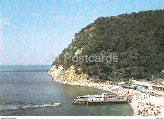 Dzhankhot - beach - boat - 1983 - Russia USSR - unused - JH Postcards