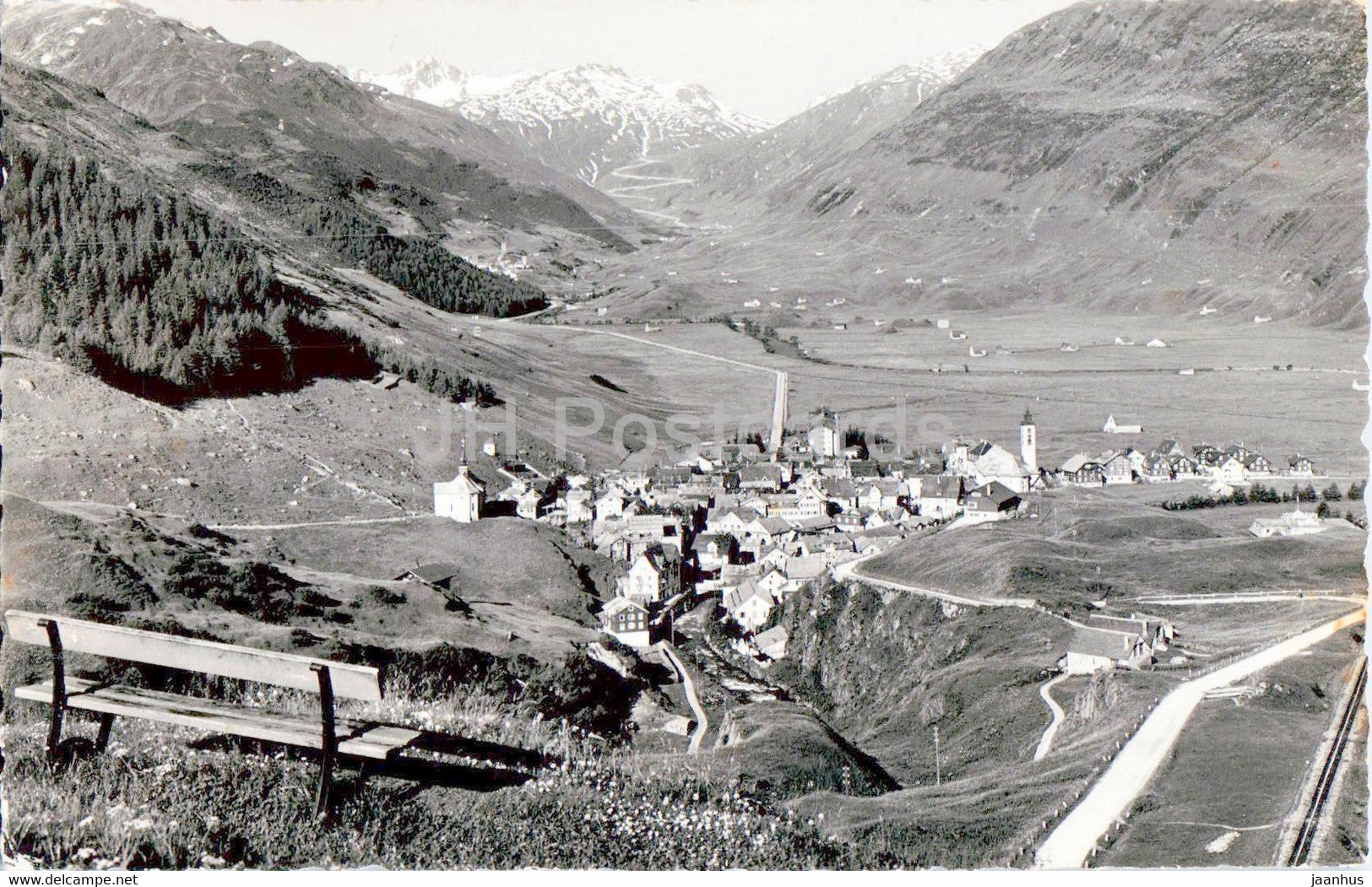 Andermatt - 1444 m gegen die Furka - 3374 - old postcard - Switzerland - unused - JH Postcards