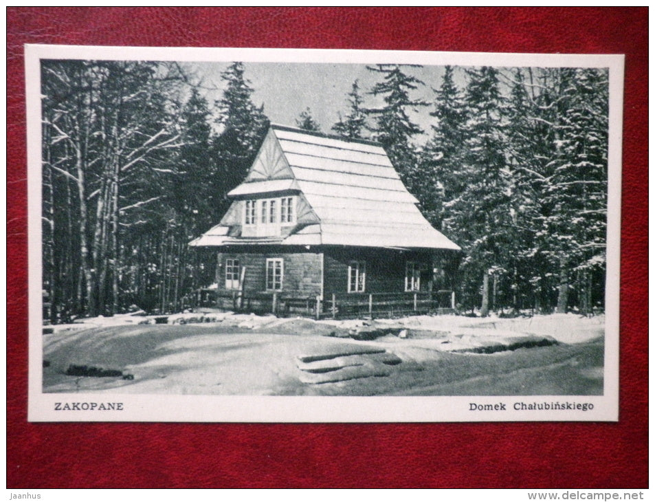 Domek Chalunbinskiego - Chalubisnski house - Zakopane - Tatra - winter - 1950 - Poland - unused - JH Postcards