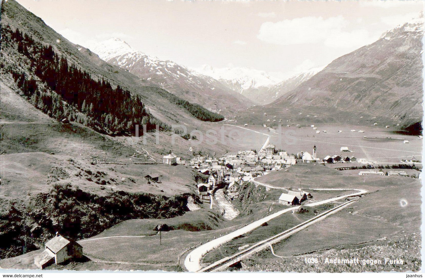 Andermatt gegen Furka - 1036 - old postcard - 1943 - Switzerland - used - JH Postcards