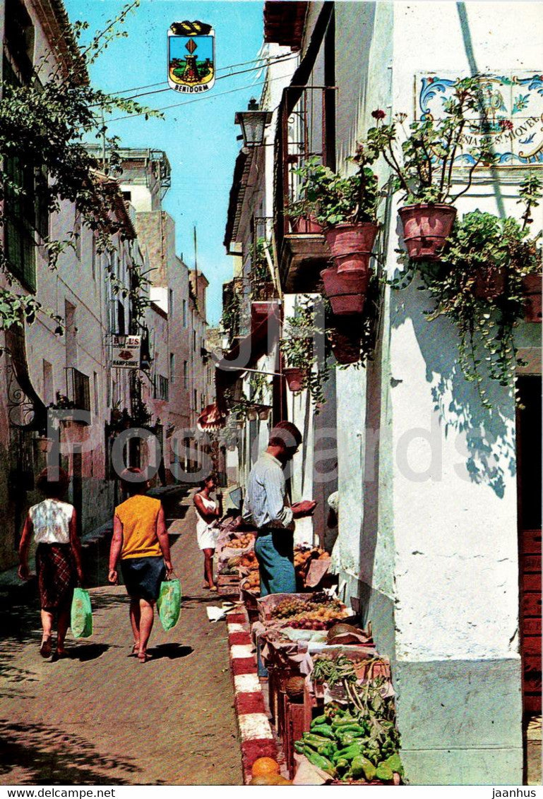 Benidorm - Calle tipica - Typical street - 5 - Spain - unused - JH Postcards