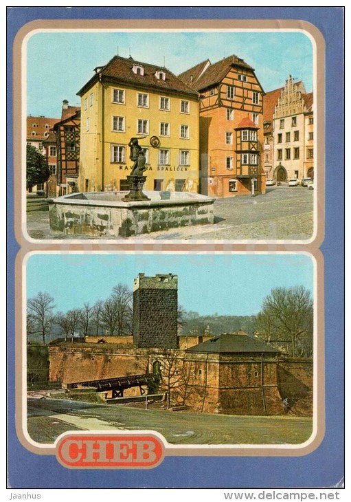 Castle - Spalicek - Cheb - Czechoslovakia - Czech - used 1974 - JH Postcards