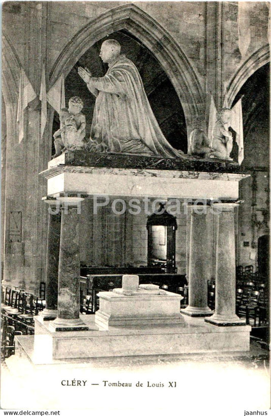 Clery - Tombeau de Louis XI - tomb - La Basilique de Notre Dame - cathedral - old postcard - 1909 - France - used - JH Postcards