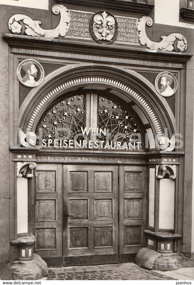 Erfurt - Weinrestaurant Hohe Lilie - Historische Gaststatten - Historical Restaurants - DDR Germany - unused - JH Postcards