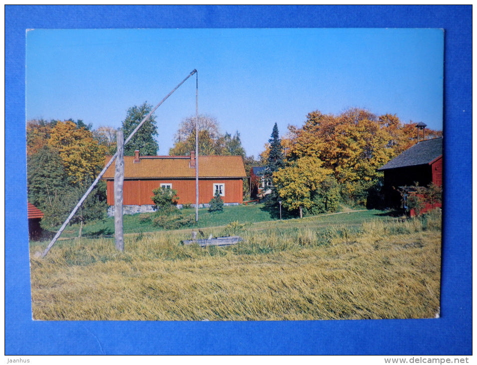 country house - well - circulated in Finland 1992 - Finland - used - JH Postcards