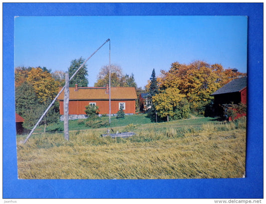 country house - well - circulated in Finland 1992 - Finland - used - JH Postcards