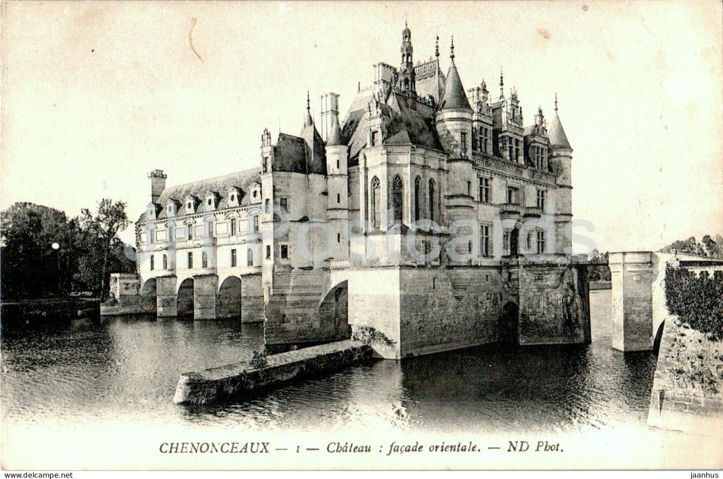 Chenonceaux - Chateau - facade orientale - 1 - castle - old postcard - France - unused - JH Postcards