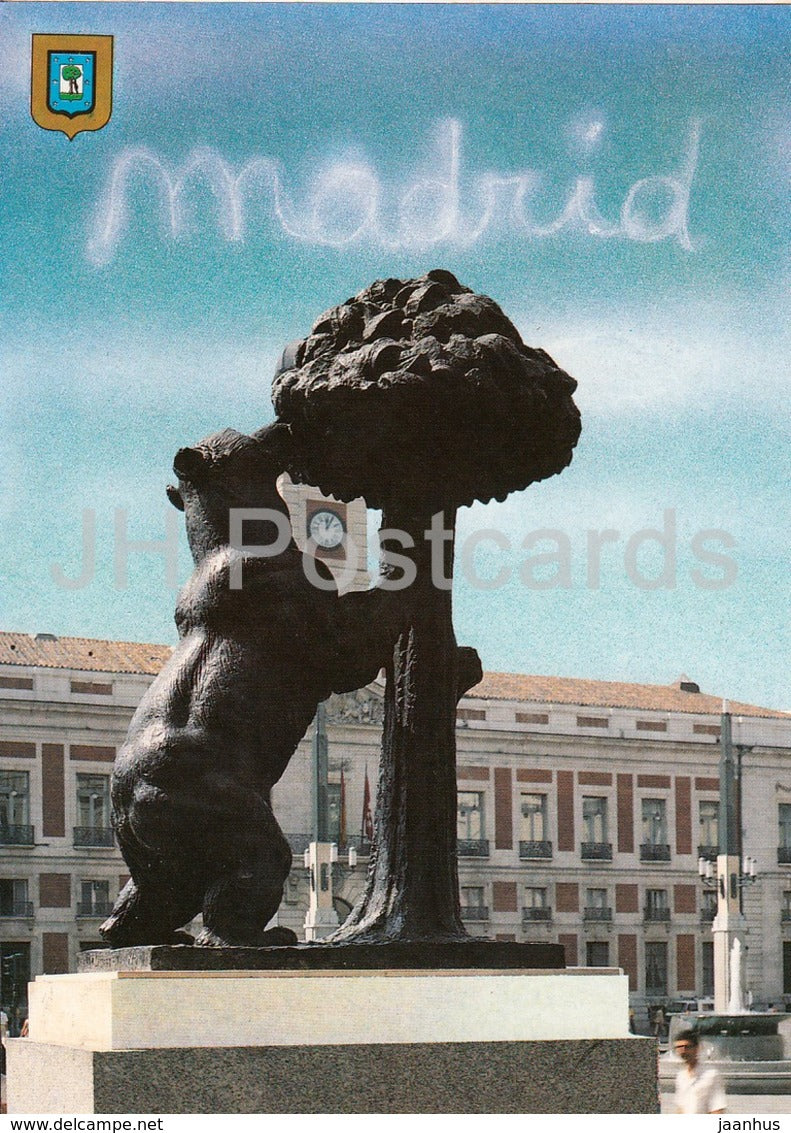 Madrid - sculpture - bear - 33 - Spain - unused - JH Postcards