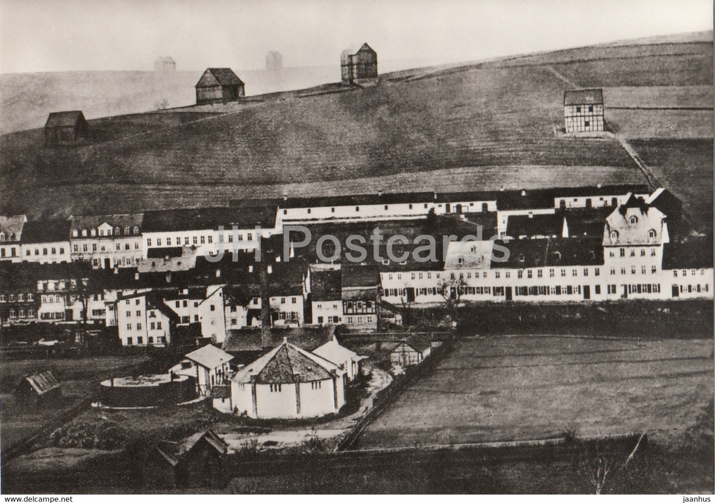 Greiz - Silberstrasse mit Gasanstalt 1867 - Historische Fotografien - DDR Germany - unused - JH Postcards