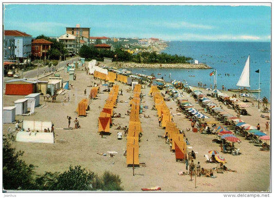 La Spiaggia - beach , sailing boat - Torre Pedrera - Rimini - Emilia-Romagna - 63513 - Italia - Italy - used - JH Postcards