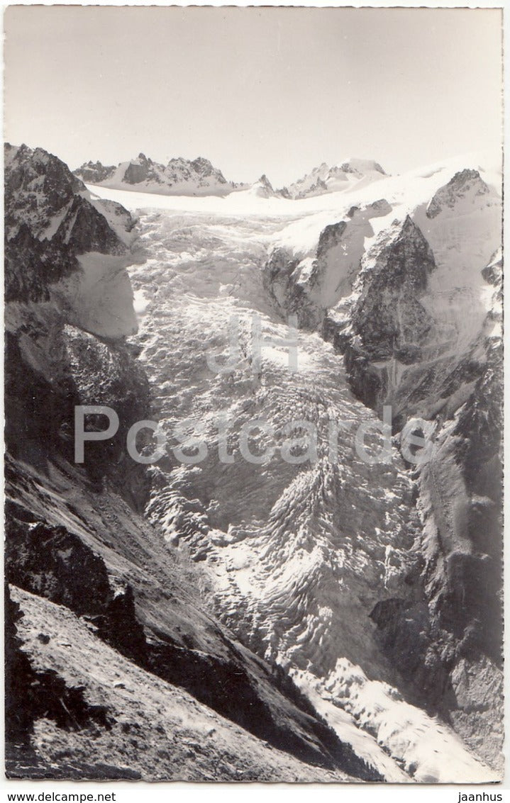 Glacier du Trient avec Aiguilles Dorees et d'Argentieres - 1777 - Switzerland - 1958 - used - JH Postcards