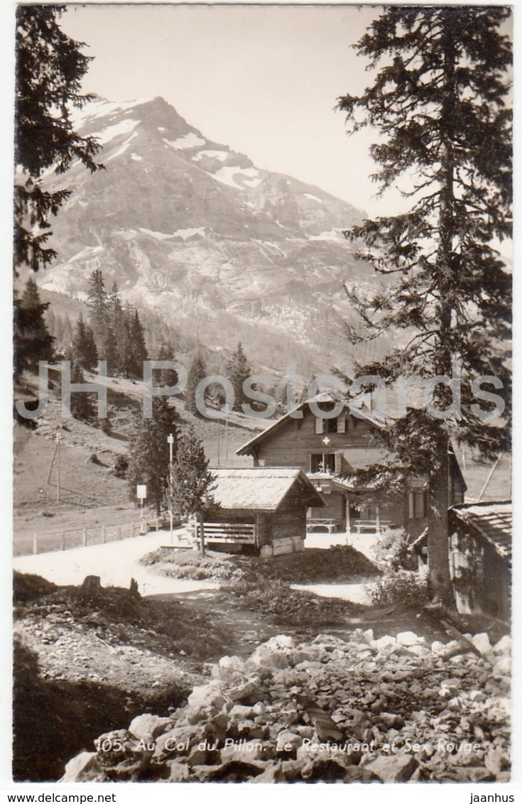 Col du Pillon - Le Restaurant et Sex Rouge - 105 - Switzerland - 1958 - used - JH Postcards