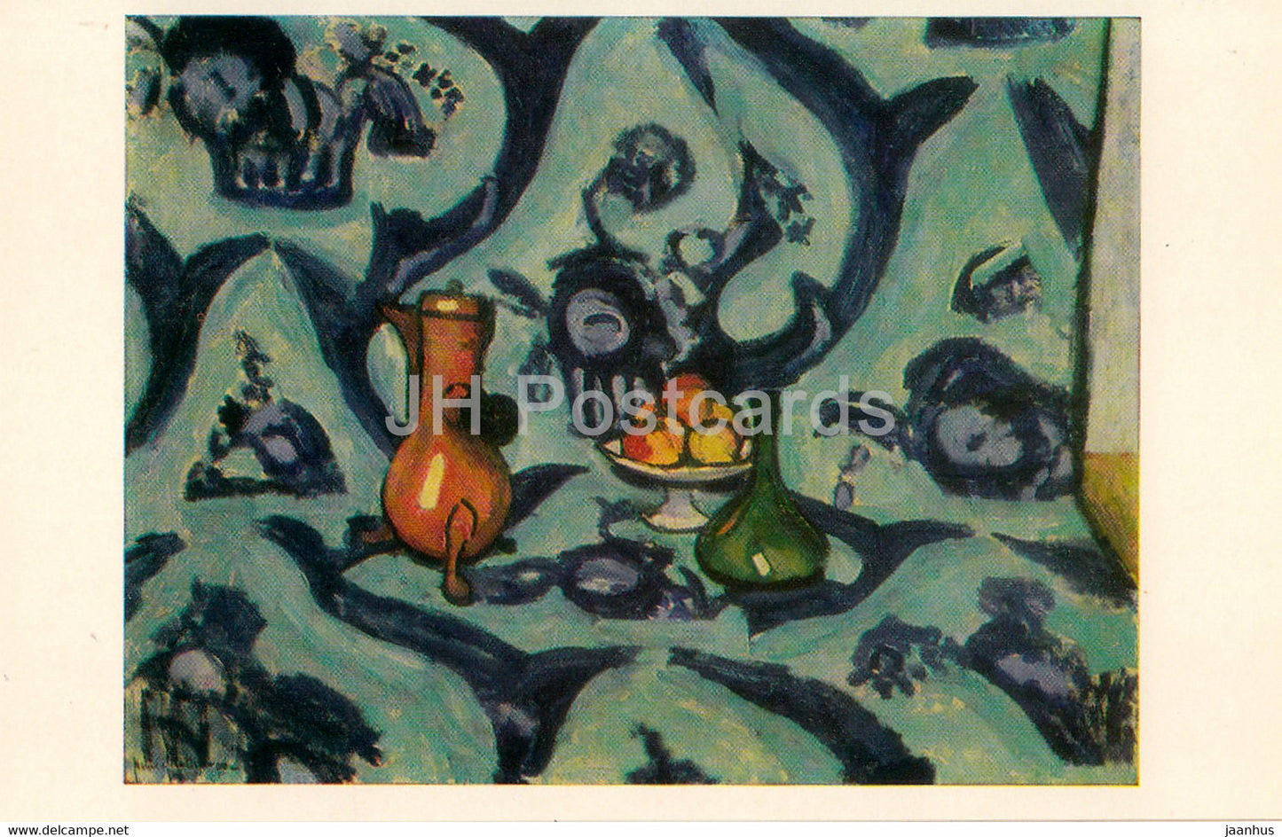 painting by Henri Matisse - Blue Tablecloth - French art - 1980 - Russia USSR - unused - JH Postcards