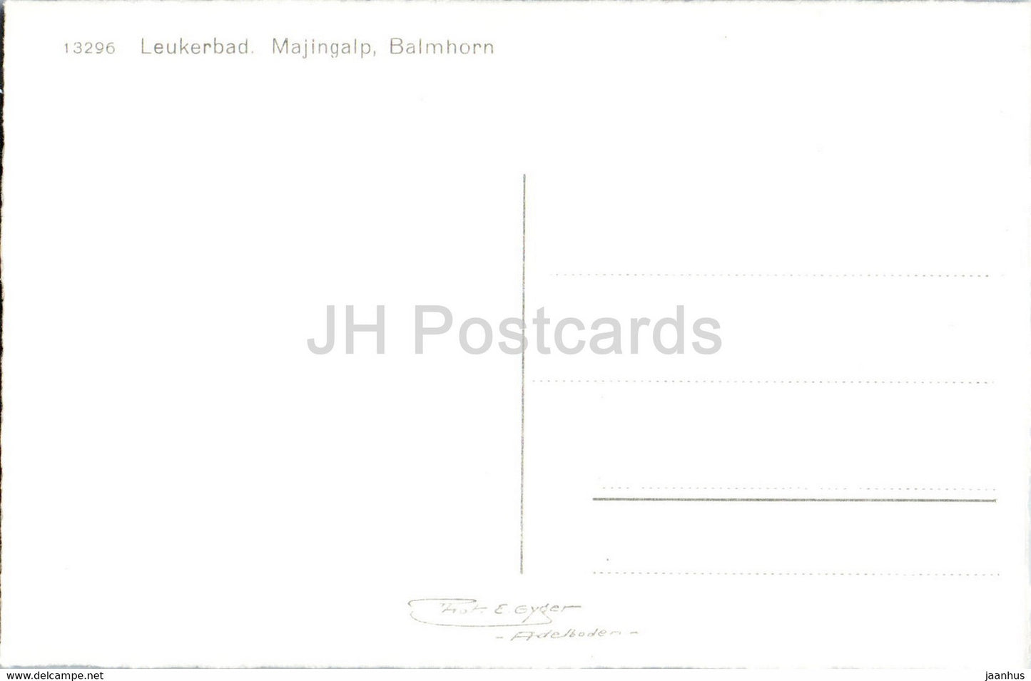 Leukerbad - Majingalp - Balmhorn - 13296 - alte Postkarte - Schweiz - unbenutzt