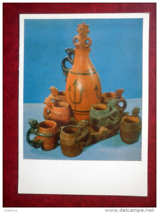 Mead set by M. Steponavicius , Lithuania - Devils of the World - 1971 - Lithuania USSR - unused - JH Postcards