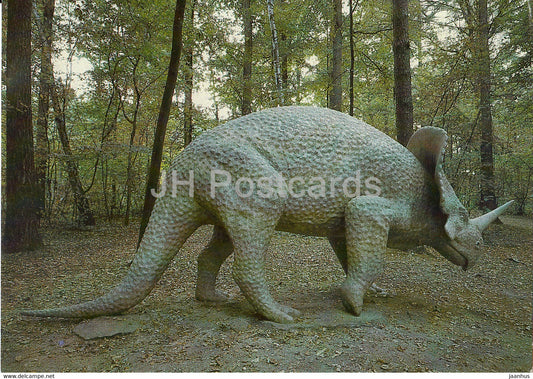 Monoclonius - dinosaur - Saurierpark Kleinwelka - DDR Germany - unused - JH Postcards