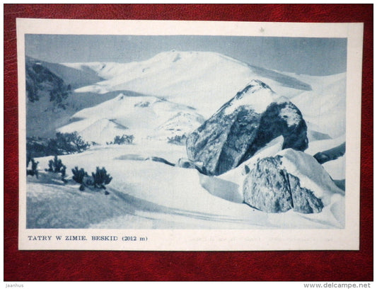 Tatry w Zime - Tatra in winter - Beskid 2012m - Tatra - winter - Poland - unused - JH Postcards