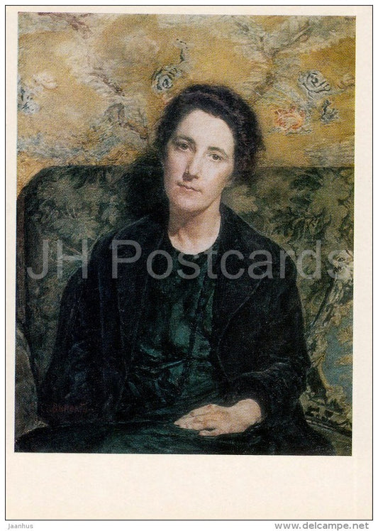 painting by V. Savinsky - Portrait of Daughter T. Savinskaya , 1927 - woman - Russian art - 1982 - Russia USSR - unused - JH Postcards