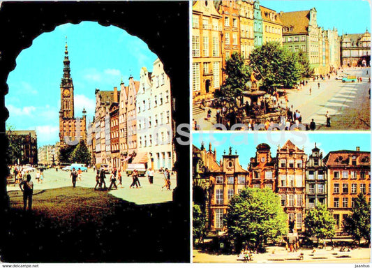 Gdansk - Dlugi Targ - Long Market - multiview - Poland - unused - JH Postcards