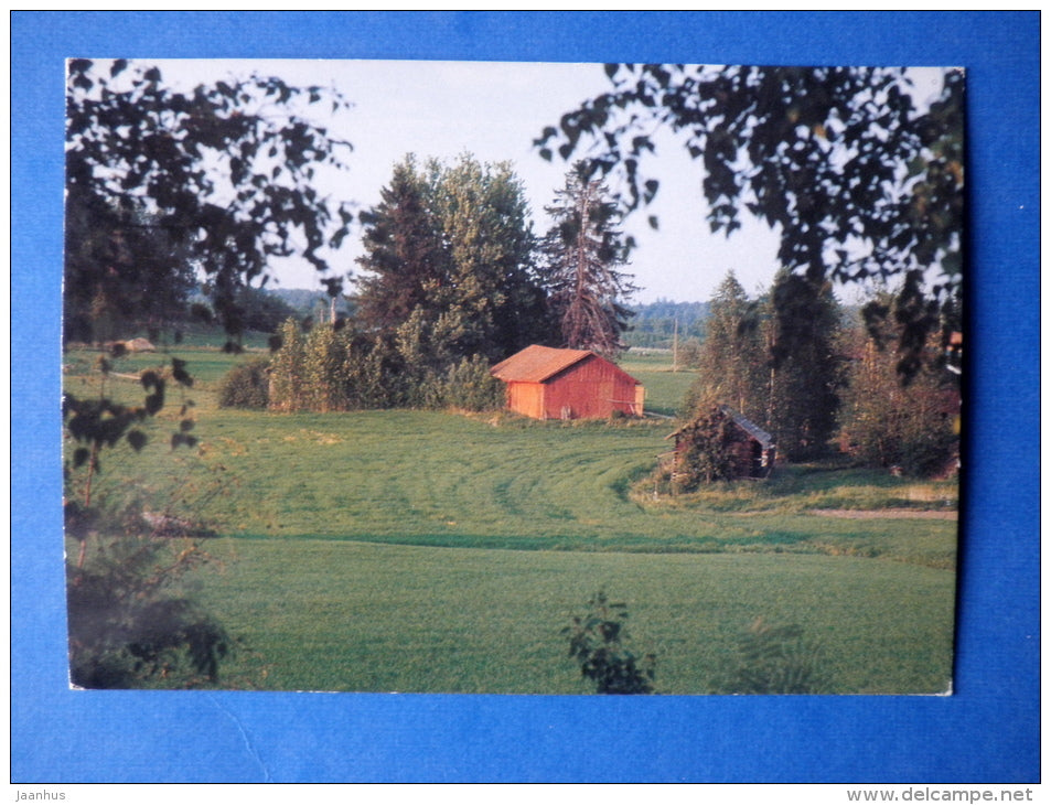 country landscape - circulated in Finland 1992 Mikkeli - Finland - used - JH Postcards