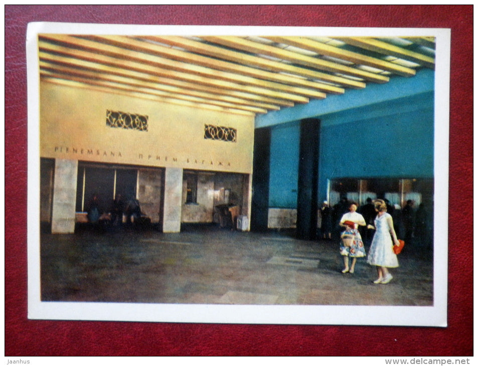 Central Railway Station - interior - Riga - 1961 - Latvia USSR - unused - JH Postcards