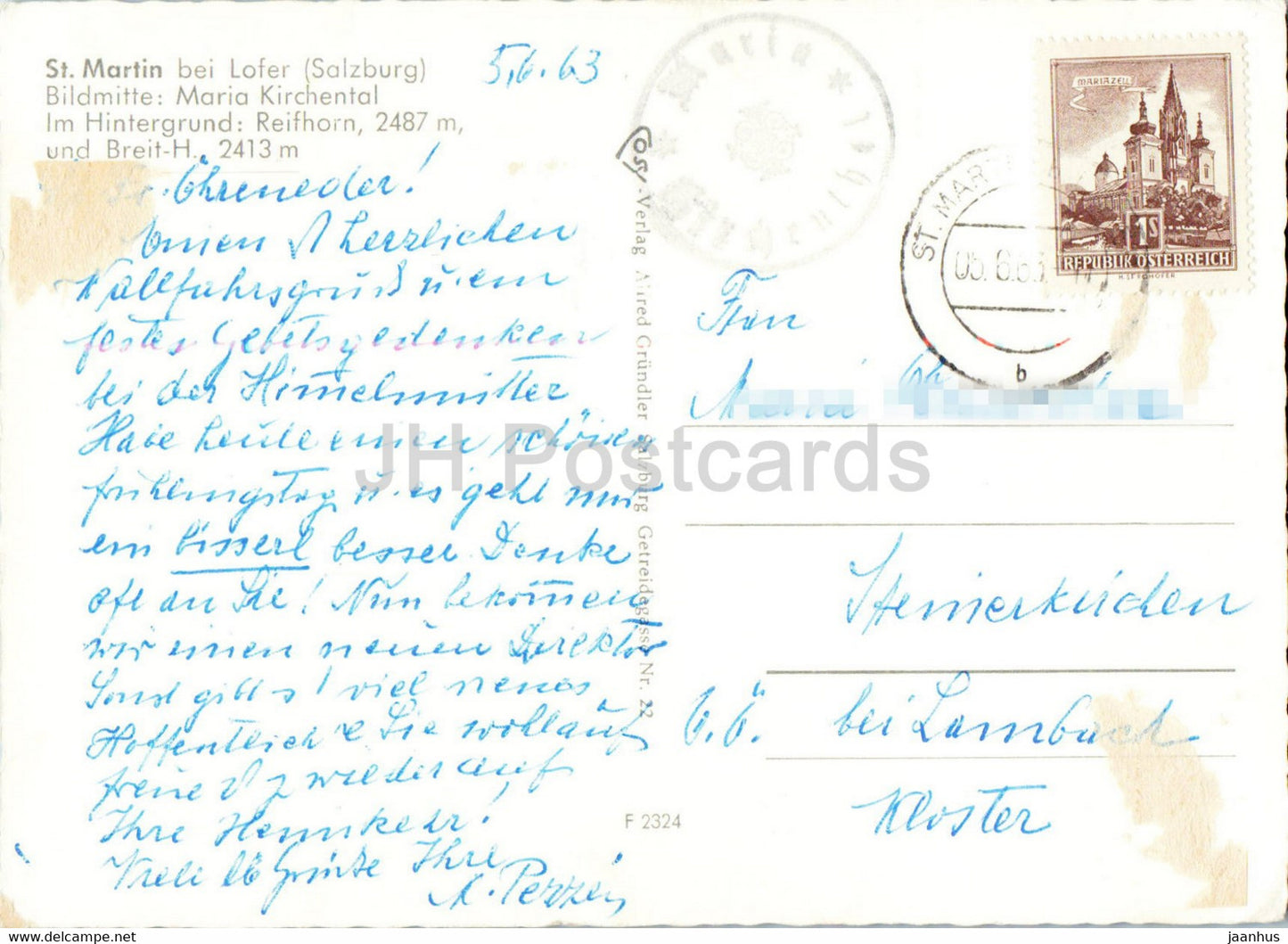 St. Martin bei Lofer - Maria Kirchental - Reifhorn - 1963 - Österreich - gebraucht