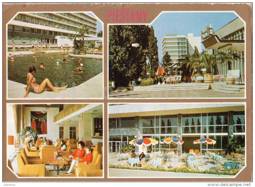 spa house Balnea Splendid - swimming pool - Piestany - Czechslovakia - Slovakia - used 1981 - JH Postcards