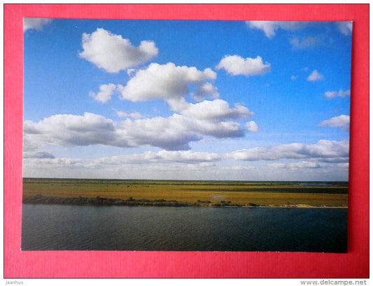 view of the meadows by Oka river - Sergei Yesenin Museum-Reserve - 1986 - USSR Russia - unused - JH Postcards