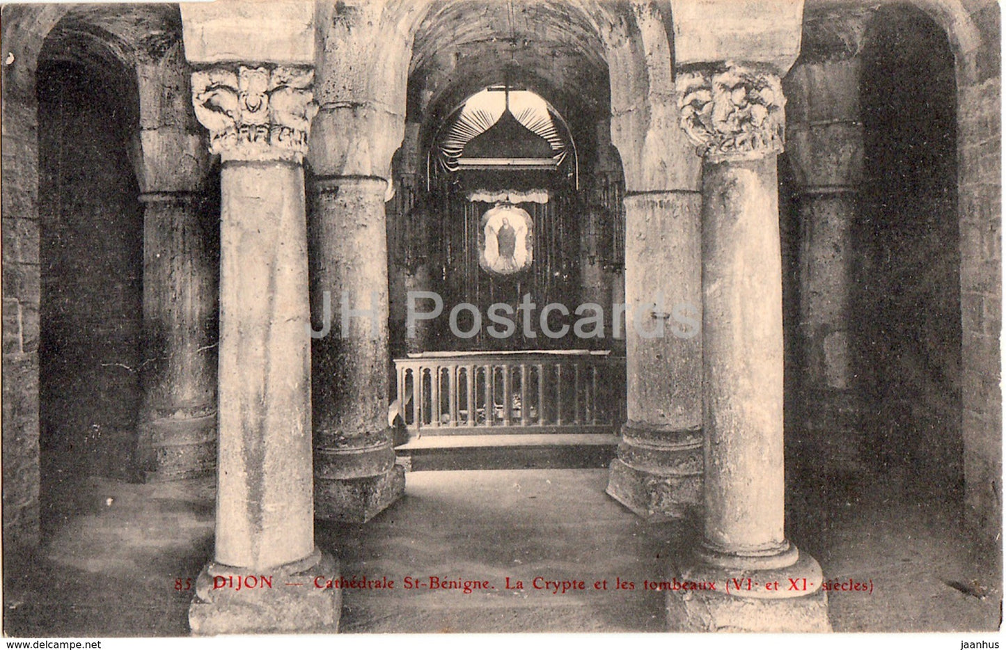 Dijon - Cathedrale St Benigne - La Crypte et les tombeaux - cathedral - 85 - old postcard - France - unused - JH Postcards