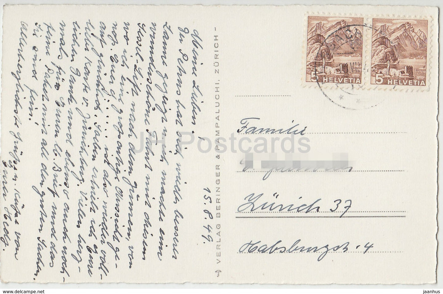 Braunwald - Sesselbahn - Ortstock - cable car - 9693 - Switzerland - 1949 - used