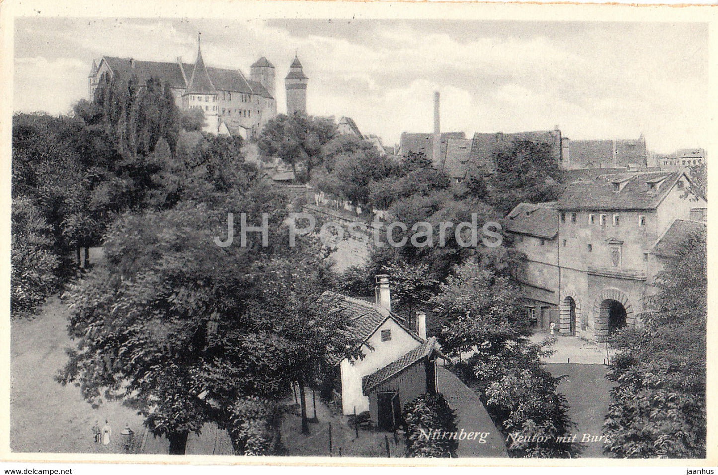 Nurnberg - Neutor mit Burg - Nuremberg - 30736 - old postcard - Germany - unused - JH Postcards