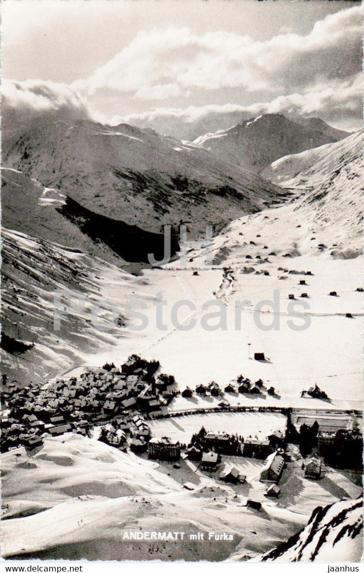 Andermatt mit Furka - 3130 - old postcard - 1942 - Switzerland - used - JH Postcards