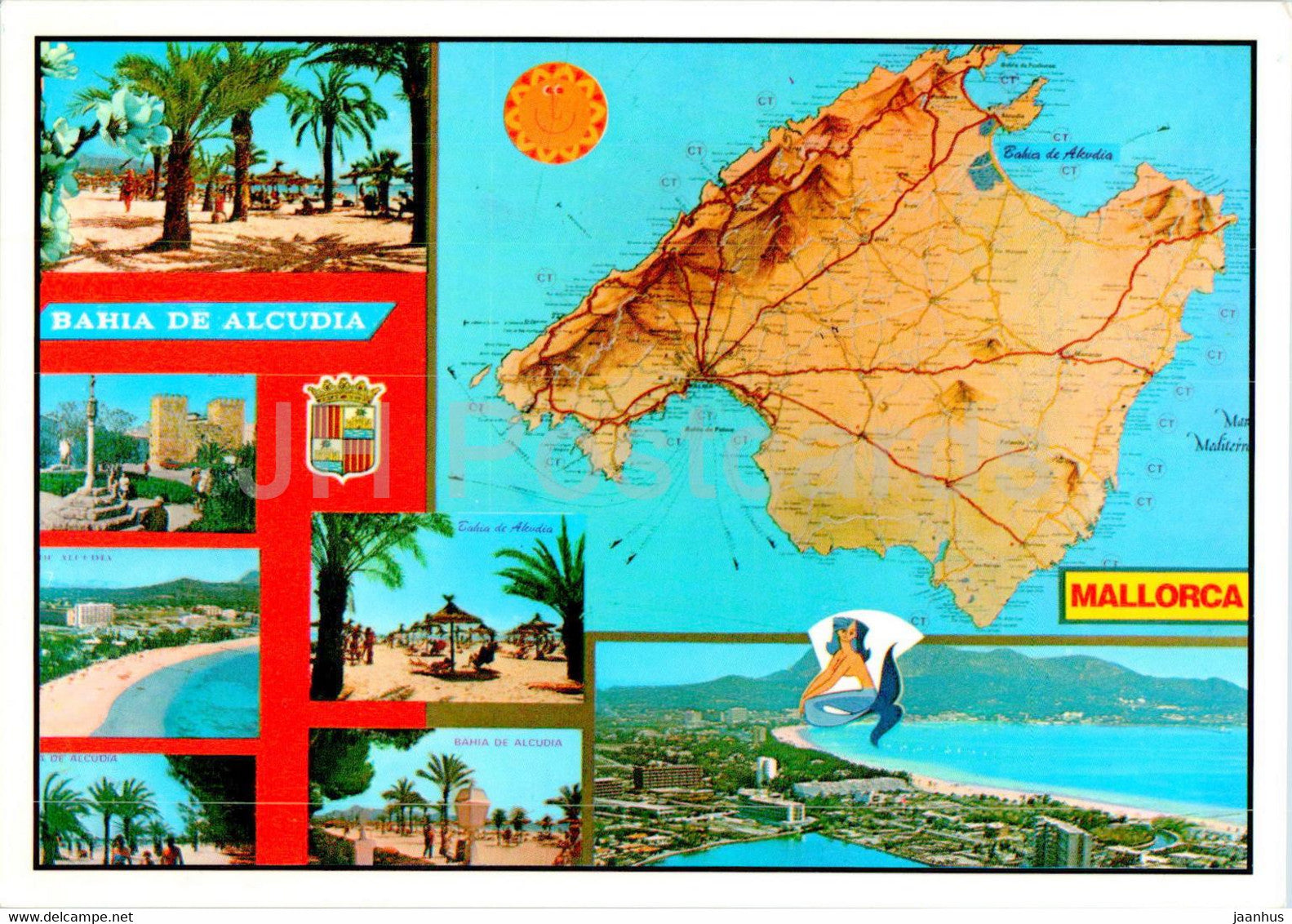 Bahia de Alcudia - Mallorca - multiview - 2578 - Spain - used - JH Postcards