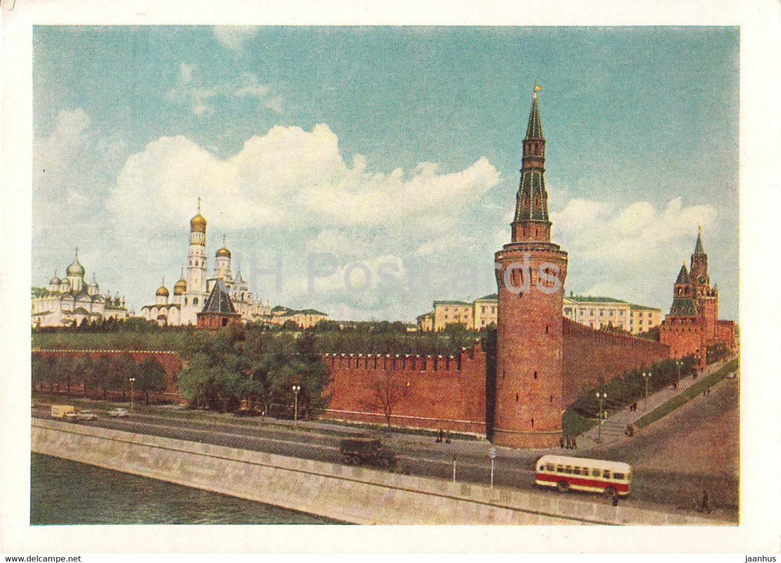 Moscow - View of the Kremlin from the Moskvoretsky Bridge - postal stationery - 1959 - Russia USSR - unused - JH Postcards