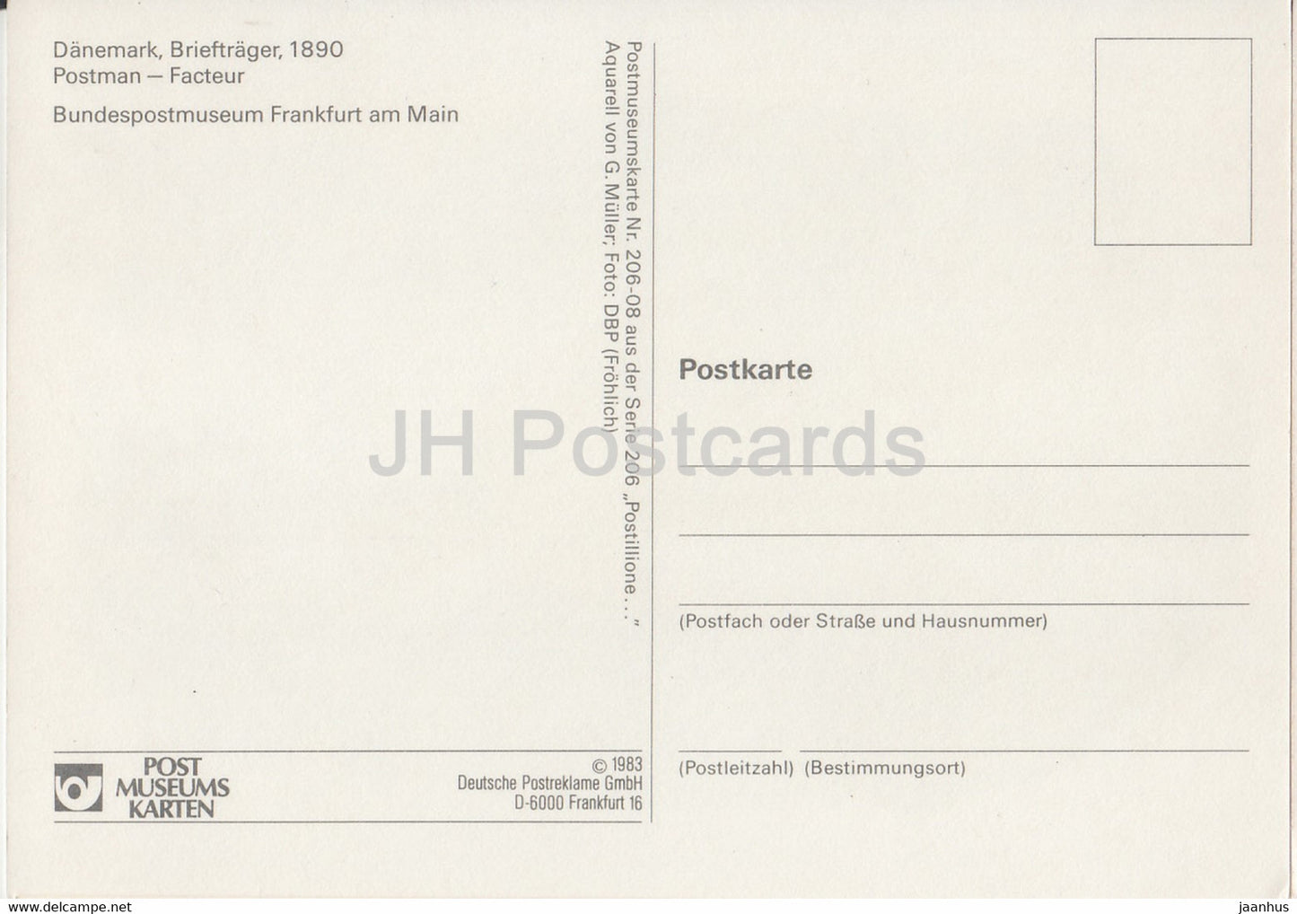 Danemark Brieftrager - Postmen - Mail Service - 1983 - Germany - unused