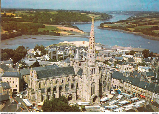 Treguier - La Cathedrale - cathedral - aerial view - 22220 - France - unused - JH Postcards