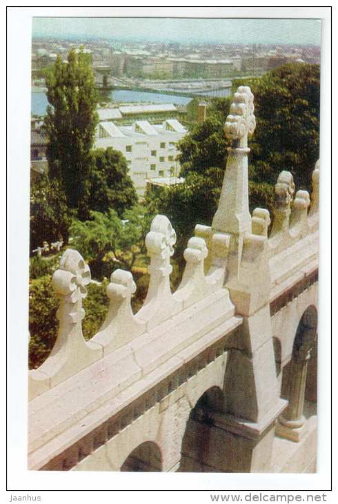 View from the Fishermen`s bastion - Budapest - 1973 - Hungary - unused - JH Postcards