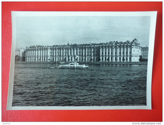 The Winter Palace - passenger boat - State Hermitage - Leningrad - St. Petersburg - 1953 - Russia USSR - unused - JH Postcards