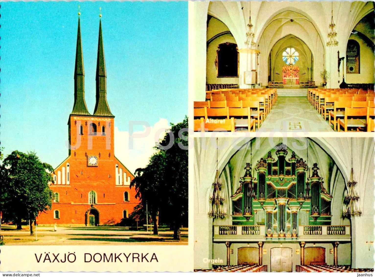 Vaxjo Domkyrka - cathedral - multiview - 1091 - Sweden – unused – JH Postcards