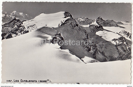 Les Diablerets 3222 m - 1147 - Switzerland - 1967 - used - JH Postcards